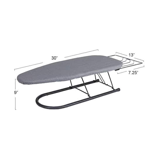 Household Essentials Gray & Black Tabletop Ironing Board